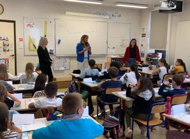 intervention auprès des CM2 de l'école Notre Dame à la Roche-sur-Foron